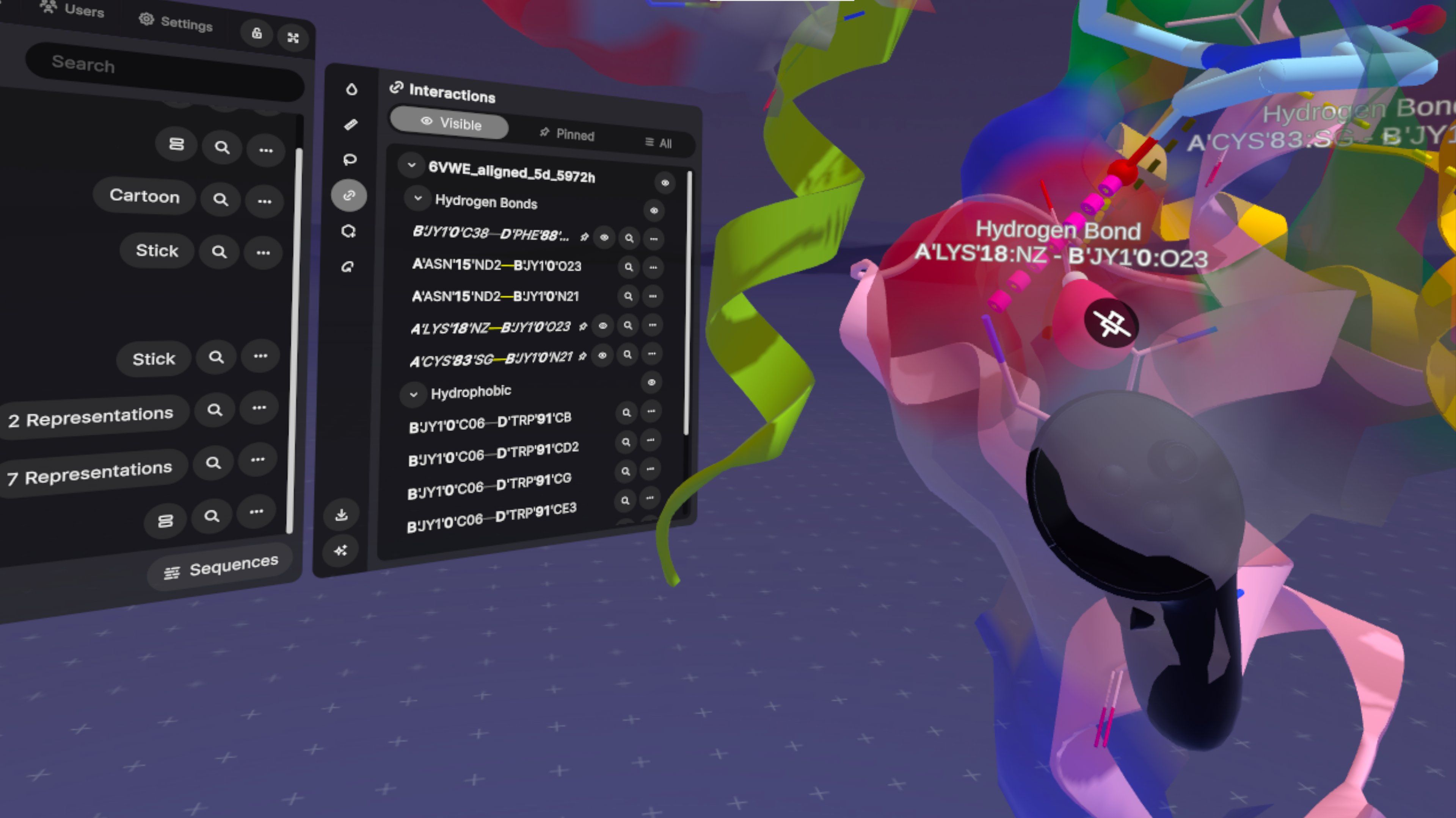 Interaction analysis detail screenshot