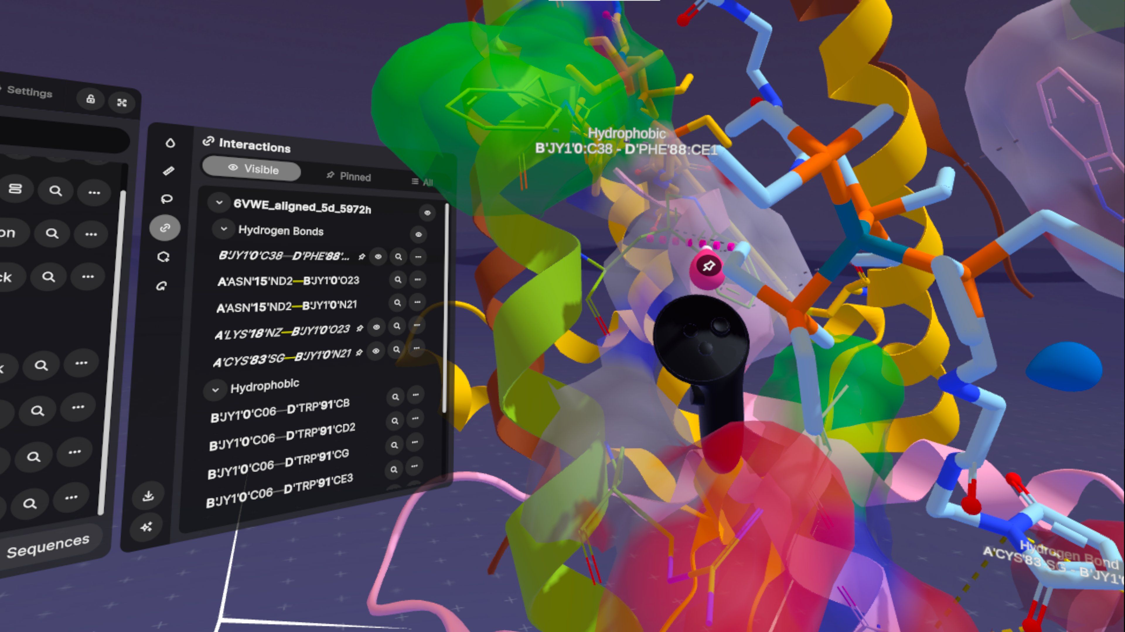 Interaction analysis screenshot