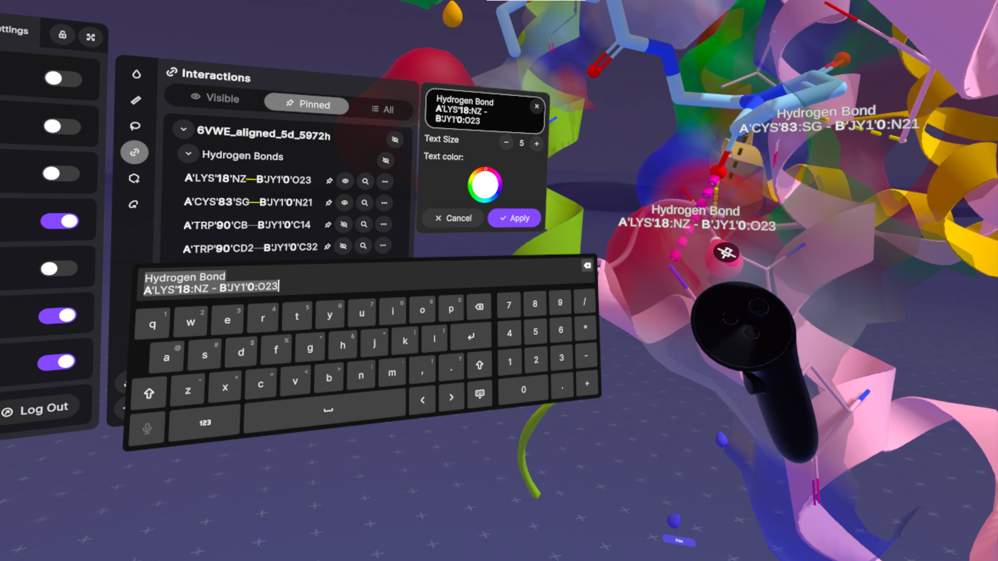 Interaction renaming screenshot